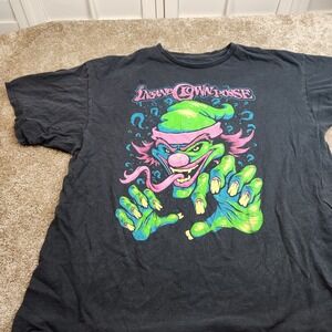 Insane Clown Posse ICP Graphic T-Shirt Mens 2XL Black Neon Horrorcore Band Tee